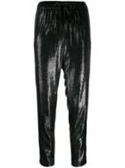 Liu Jo Metallized Pull-on Trousers - Black