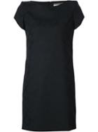 Saint Laurent Camouflage Jacquard Dress, Women's, Size: 44, Black, Silk/wool