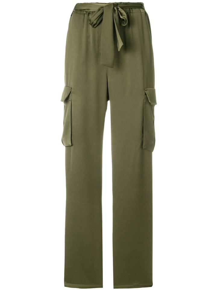 Pinko Cargo Straight Trousers - Green
