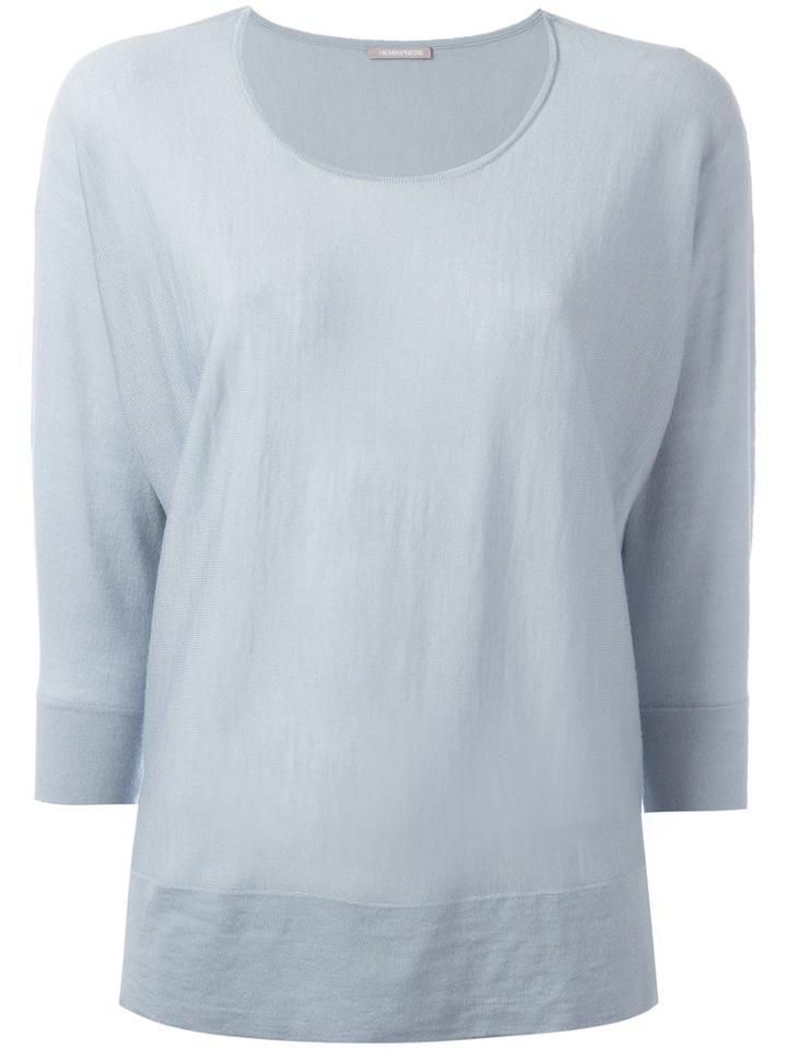 Hemisphere Loose Fit T-shirt, Women's, Size: Small, Blue, Wool