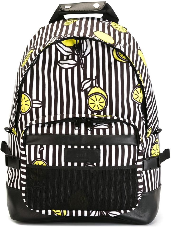 Ami Alexandre Mattiussi Striped Backpack