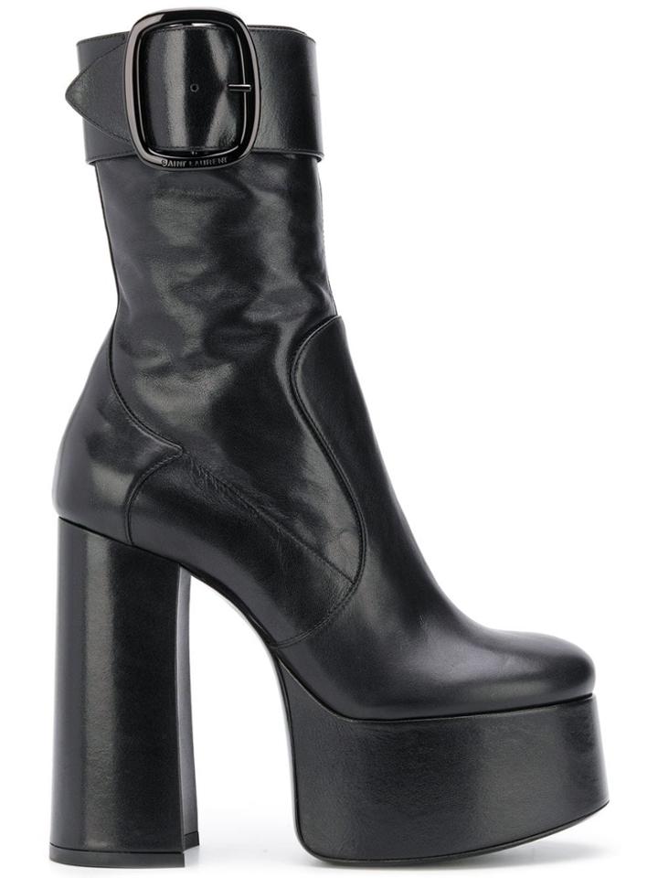 Saint Laurent Billy Platform Boots - Black