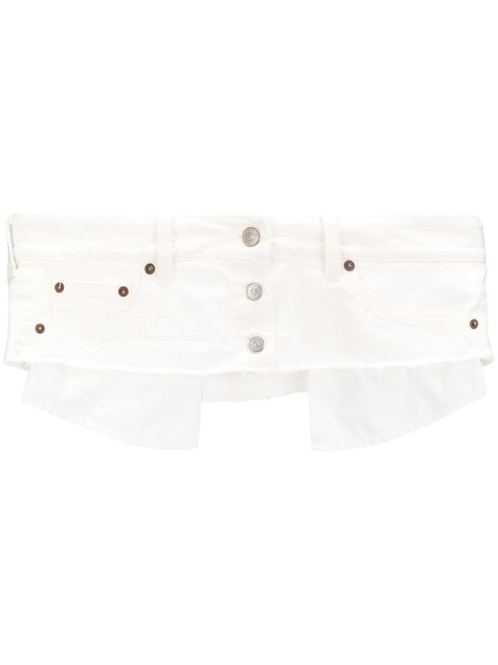 Mm6 Maison Margiela Jeans Belt - White