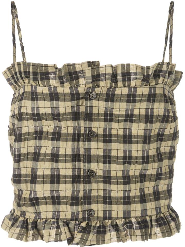 Ganni Ruffled Top - Black