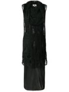 Mm6 Maison Margiela Knitted Layer Dress - Black