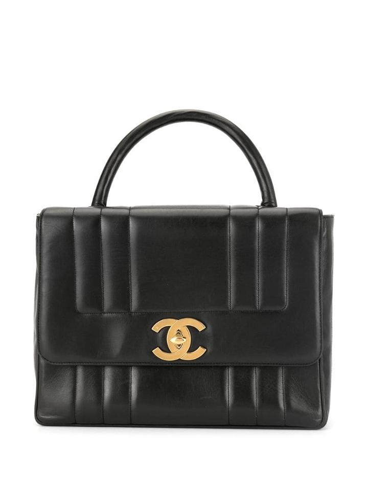 Chanel Pre-owned Mademoiselle Cc Turnlock Tote - Black