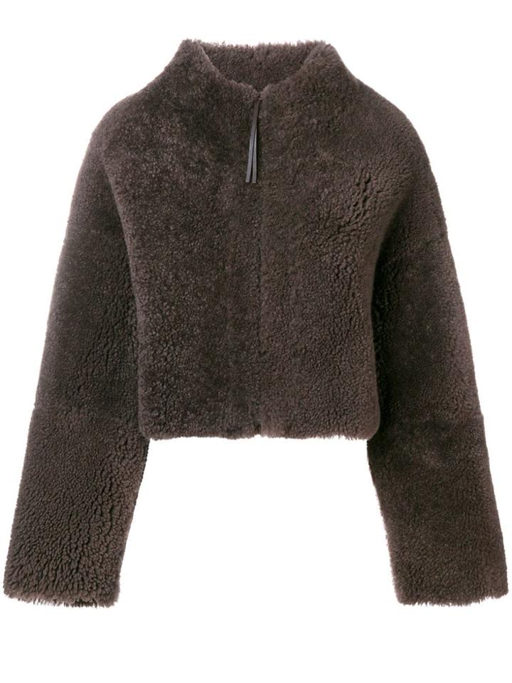Fabiana Filippi Cropped Shearling Jacket - Brown