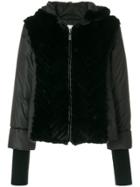 Max & Moi Padded Fur Coat - Black