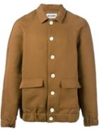 Sunnei Cutaway Collar Bomber Jacket, Men's, Size: Large, Nude/neutrals, Cotton
