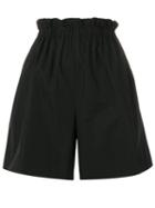 Fendi Wide Leg Shorts, Women's, Size: 42, Black, Cotton