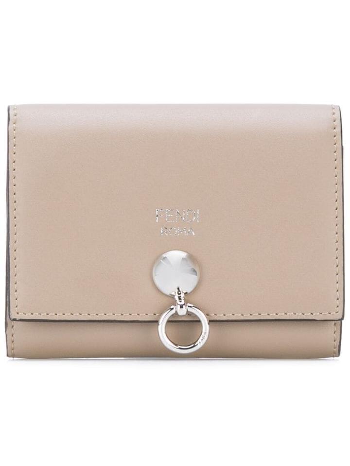 Fendi Gusseted Cardholder - Neutrals