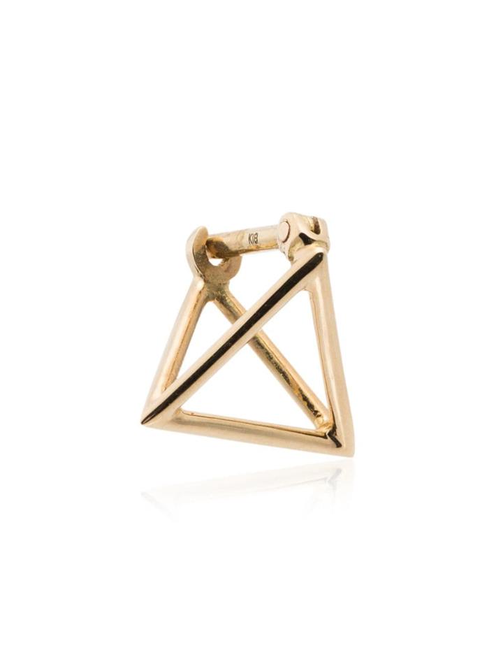 Shihara Gold Triangle 18k Gold Earrings - Metallic