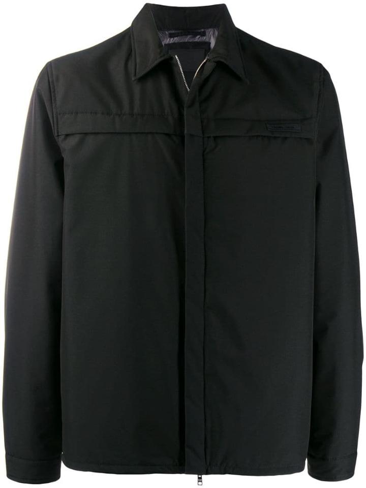 Prada Gabardine Zip-up Jacket - Black