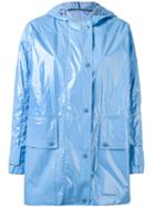 Moncler Metallic Shine Jacket, Women's, Size: 2, Blue, Cotton/polyurethane