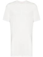 Rick Owens Long Level Silk Blend T Shirt - White