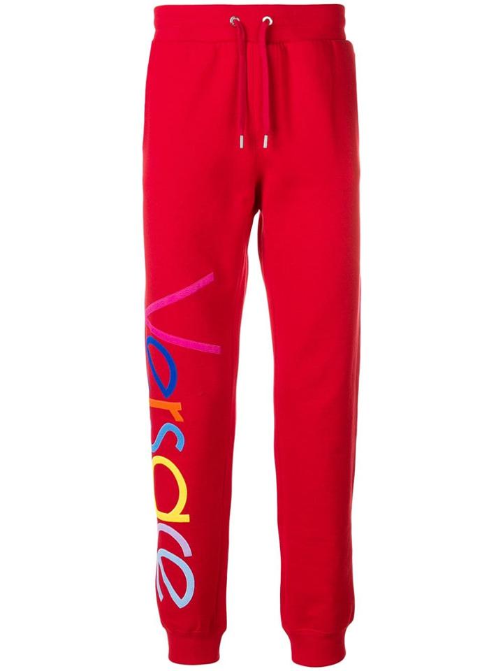 Versace Vintage Logo Track Pants - Red