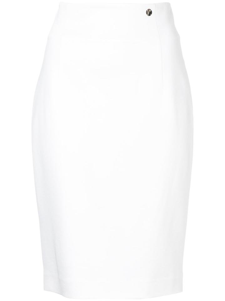 Versace Collection Classic Pencil Skirt - White