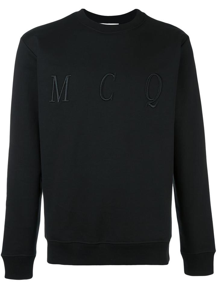 Mcq Alexander Mcqueen Embroidered Logo Sweatshirt, Men's, Size: Xs, Black, Cotton