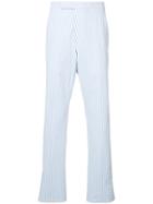 Thom Browne Slim Seersucker Stripe Trousers - Blue