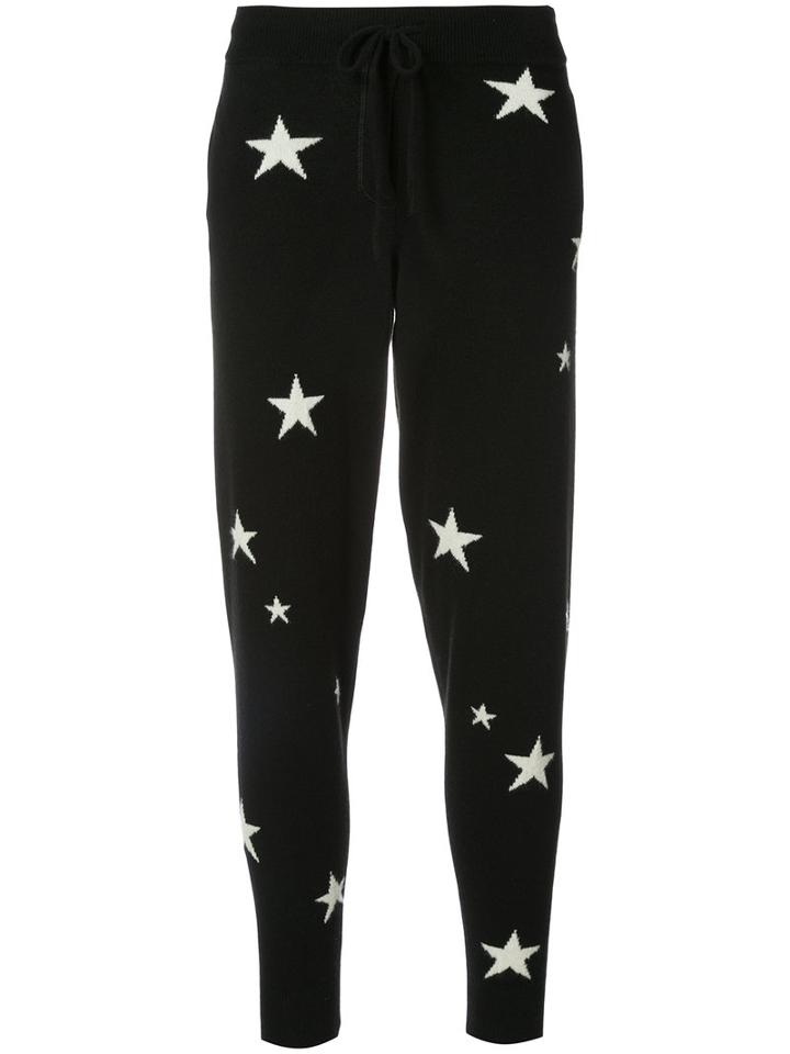 Chinti And Parker - Star Print Track Pants - Women - Cashmere - S, Black, Cashmere