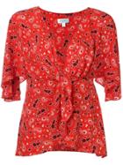 Jovonna Paisley Print Blouse - Red