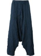 Yohji Yamamoto Striped Drop Crotch Trousers