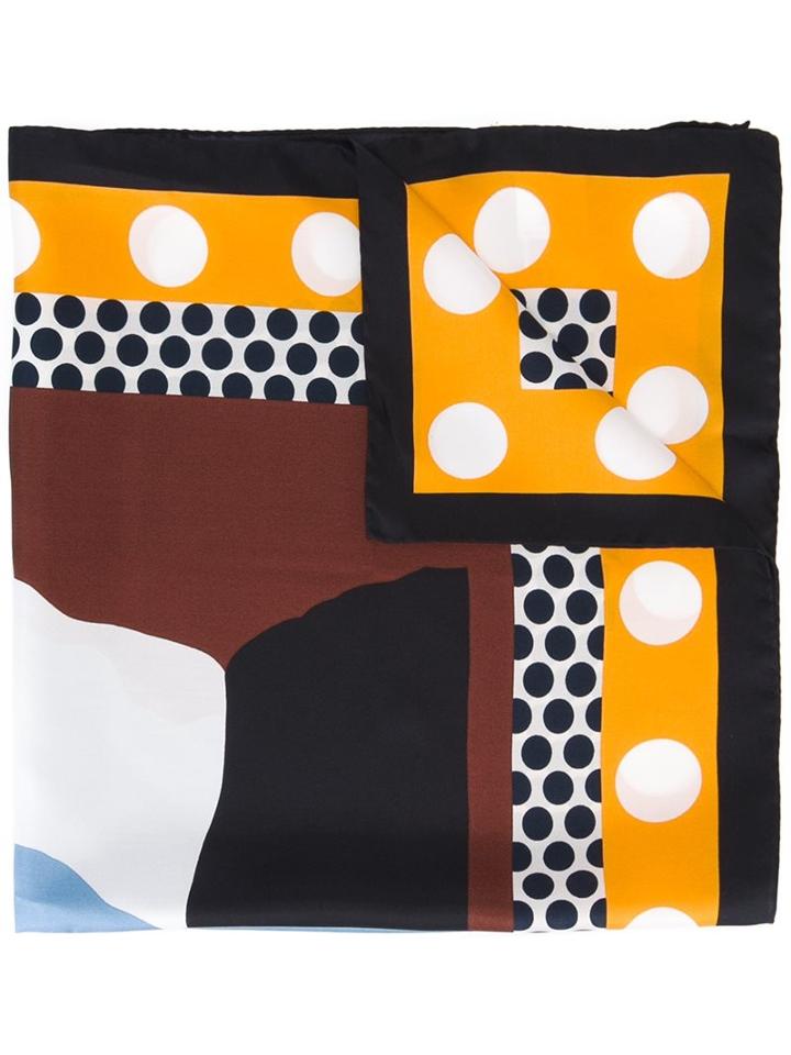 Marni Etka Print Scarf, Women's, Yellow, Silk
