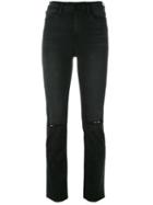 Frame Denim - Busted Knee Jeans - Women - Cotton/polyester/spandex/elastane/modal - 28, Black, Cotton/polyester/spandex/elastane/modal