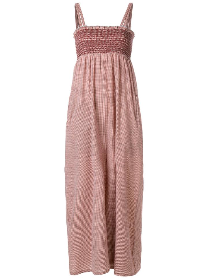 Anaak Checked Wide Leg Jumpsuit - Red