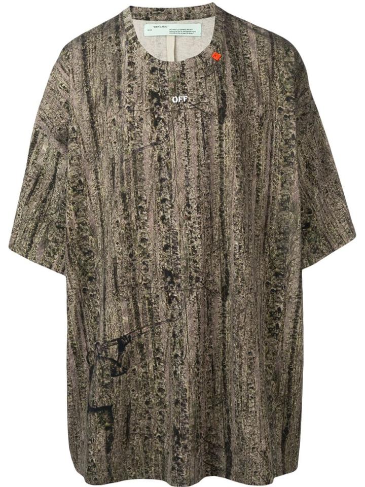 Off-white Oversized Camouflage T-shirt - Green