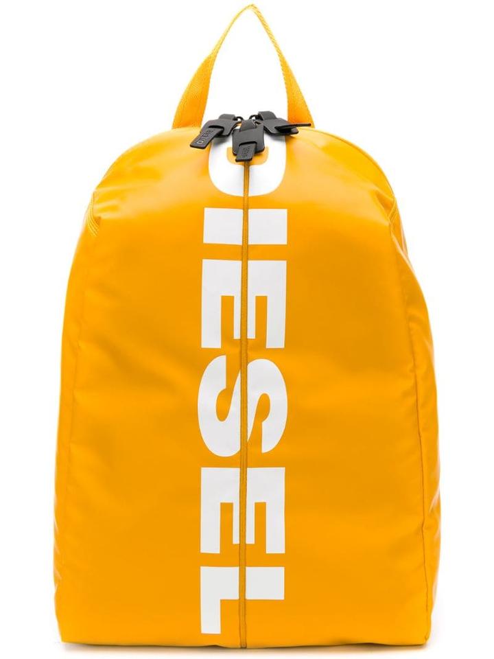 Diesel Logo Print Backpack - Orange