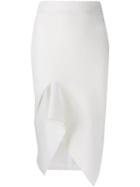 Tom Ford Asymmetric Pencil Skirt - White