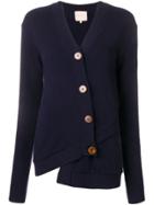 Roksanda Asymmetric V-neck Cardigan - Blue