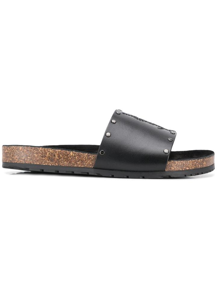 Saint Laurent Jimmy Slides - Black