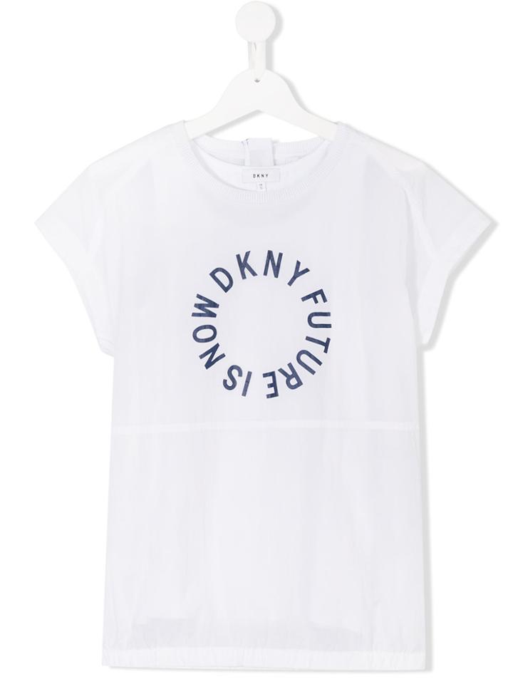 Dkny Kids Dkny Future Is Now Print T-shirt - White