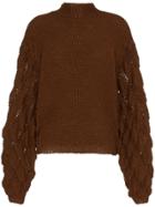 Situationist High Neck Knitted Wool Sweater - Brown