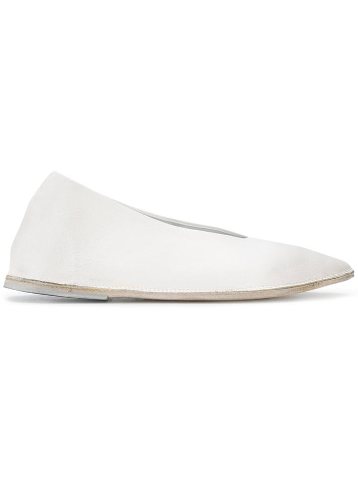 Marsèll Pointed Ballerina Pumps - White