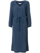 Xirena Drawstring V-neck Dress - Blue