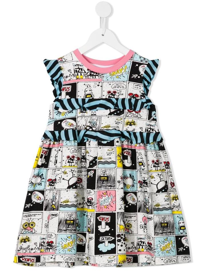 Fendi Kids Space Comic Strip Dress, Girl's, Size: 10 Yrs