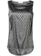 Fabiana Filippi Mesh Layer Tank Top - Black