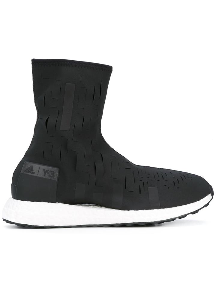 Y3 Sport Cut-out Bootie Sneakers - Black