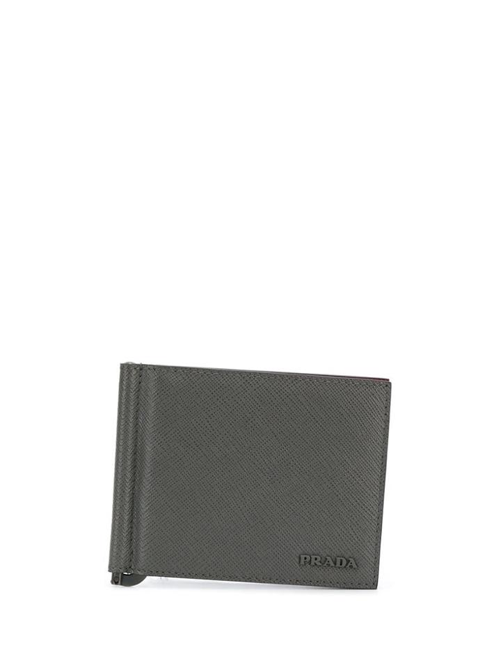 Prada Money Clip Wallet - Grey