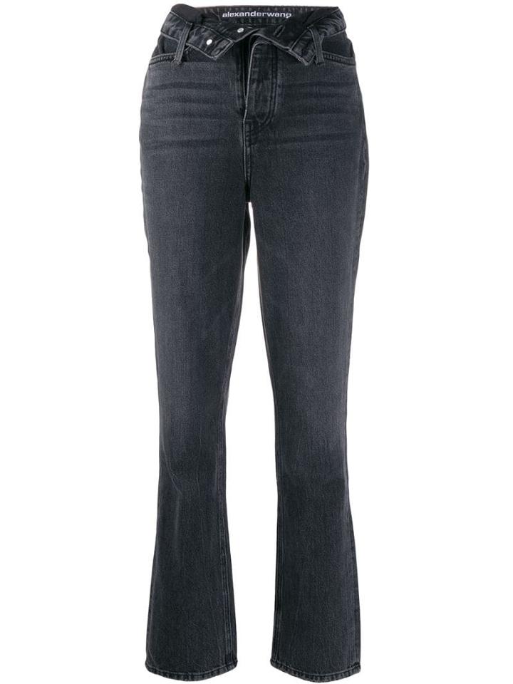 Alexander Wang Flip Front Jeans - Black