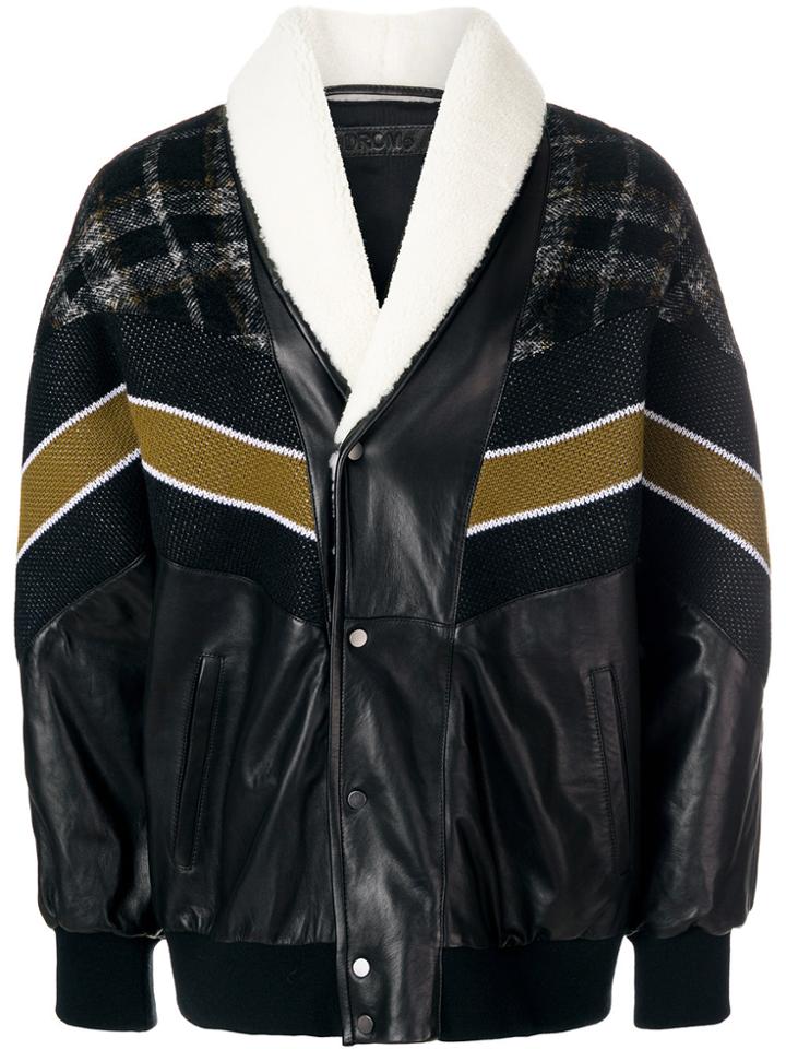 Drome Contrast Bomber Jacket - Black