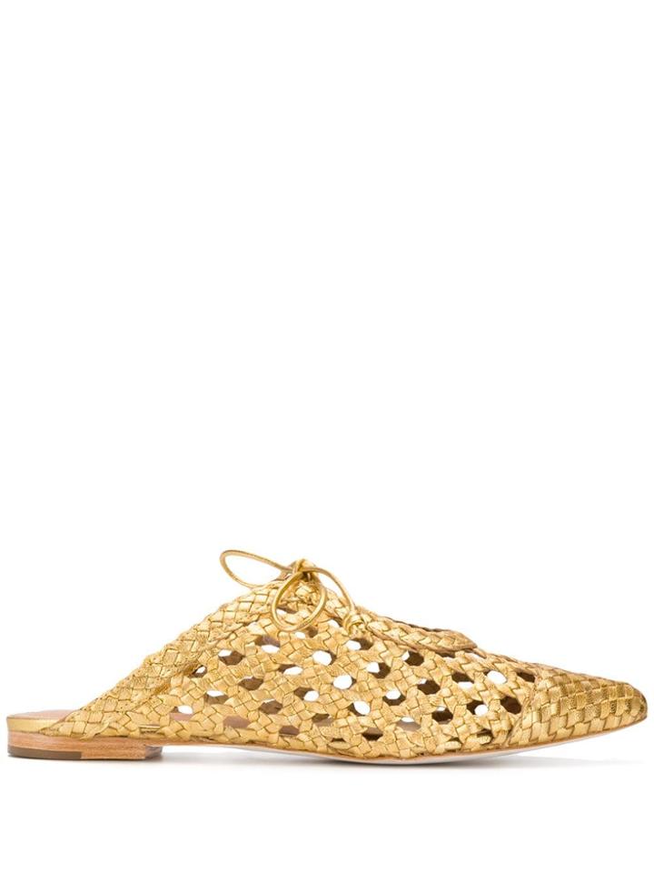 Ulla Johnson Gold Belen Sandals