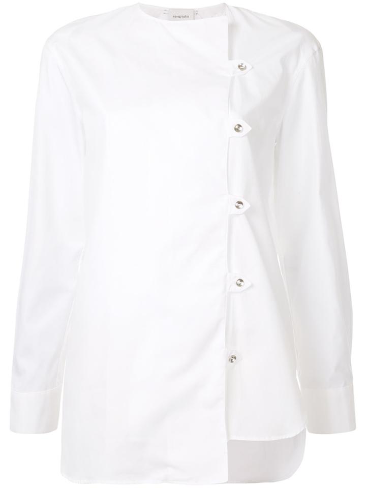Monographie Fragment Long Sleeve Shirt - White