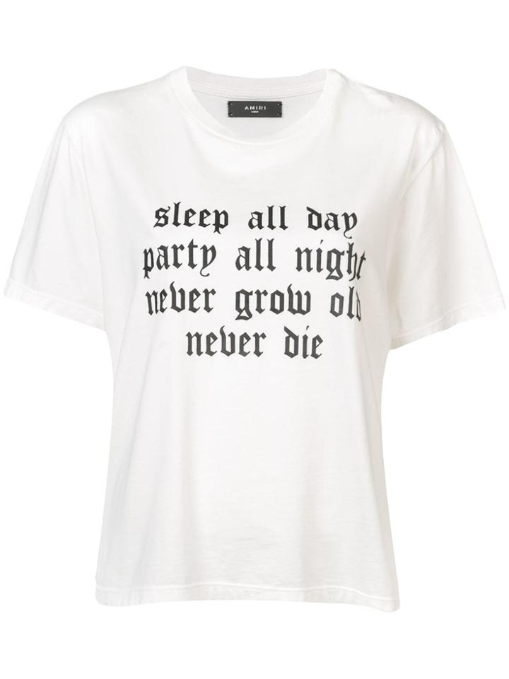 Amiri Slogan Short-sleeve T-shirt - White