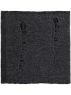 Label Under Construction Distressed Scarf - Grey