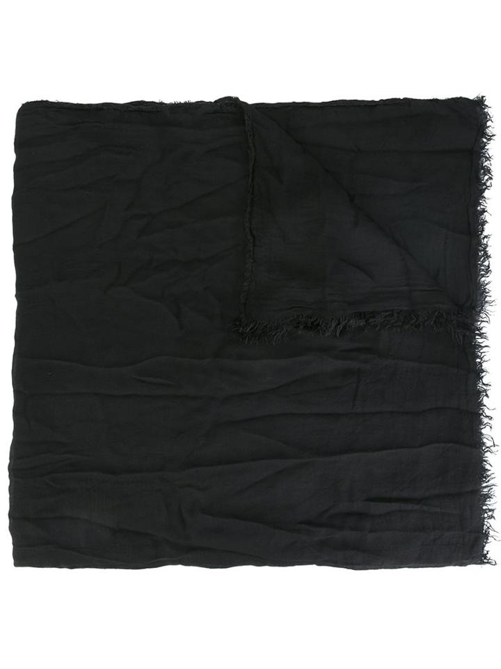 Faliero Sarti Frayed Scarf, Adult Unisex, Black, Modal/cashmere