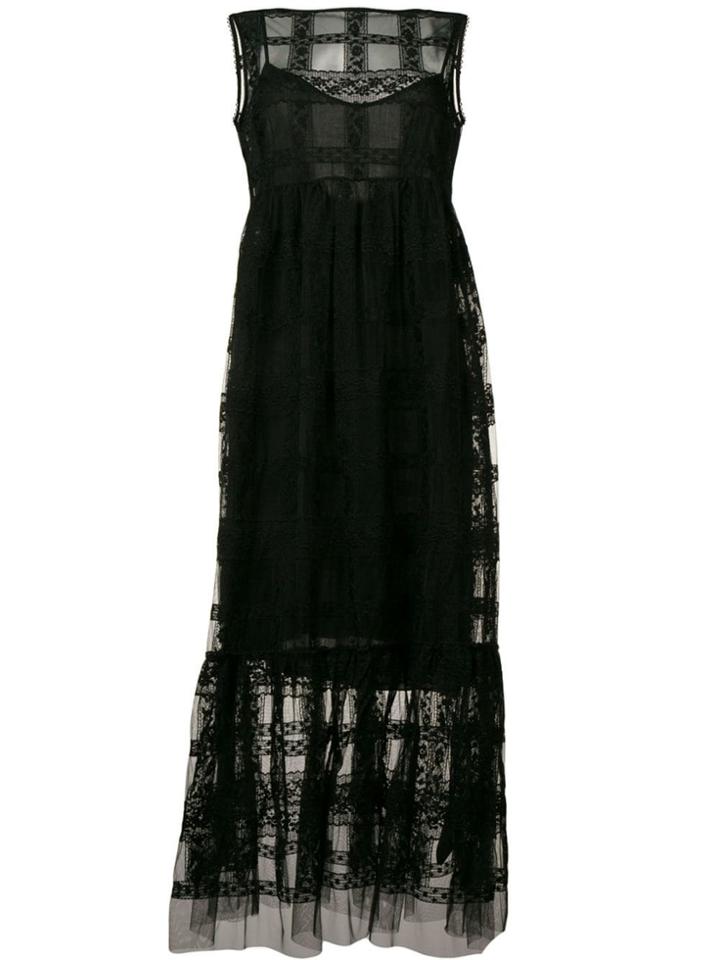 Ermanno Ermanno Tulle Caged Evening Dress - Black